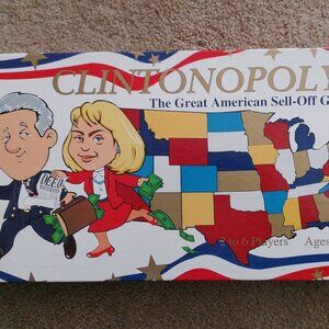 VINTAGE BOARD GAME:  Clintonopoly: The Great American Sell-Off game